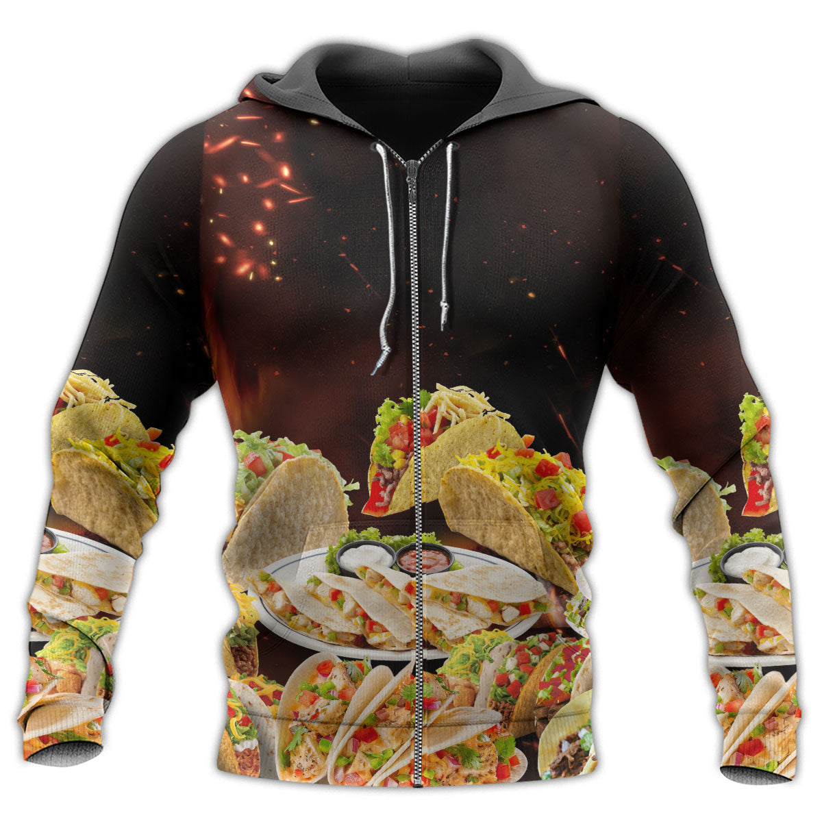 Tacos Fast Food Lover Hoodie For Relaxed Streetwear Weekend Travel And Everyday Style