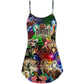 Cowboy Rodeo Merry Christmas V-Neck Sleeveless Cami Dress For Festive Events And Casual Summer Styling