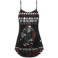 Christmas Rooftop Santa Click V-Neck Sleeveless Cami Dress For Festivals Travel And Relaxed Casual Summer Wear