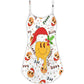 Groovy Santa Smile V-Neck Sleeveless Cami Dress For Vacations And Casual Warm Weather Wear