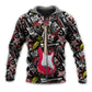 Christmas Guitar Rock Soul Hoodie For Christmas Events Holiday Travel And Comfortable Casual Outfits