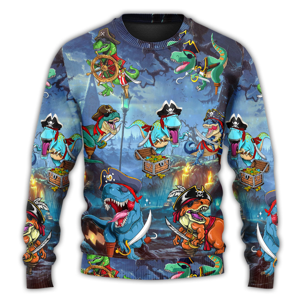 Halloween Pirate Dinosaur Fantasy Sweater For Halloween Events Weekend Outings And Creative Gift Giving