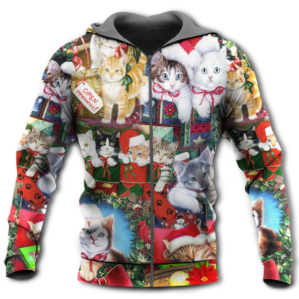 Cat Christmas Tree Hoodie For Christmas Gatherings Outdoor Trips And Relaxed Seasonal Style