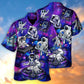 Galaxy DJ Stage Hawaiian Shirt Summer Design Detail For Beach Days