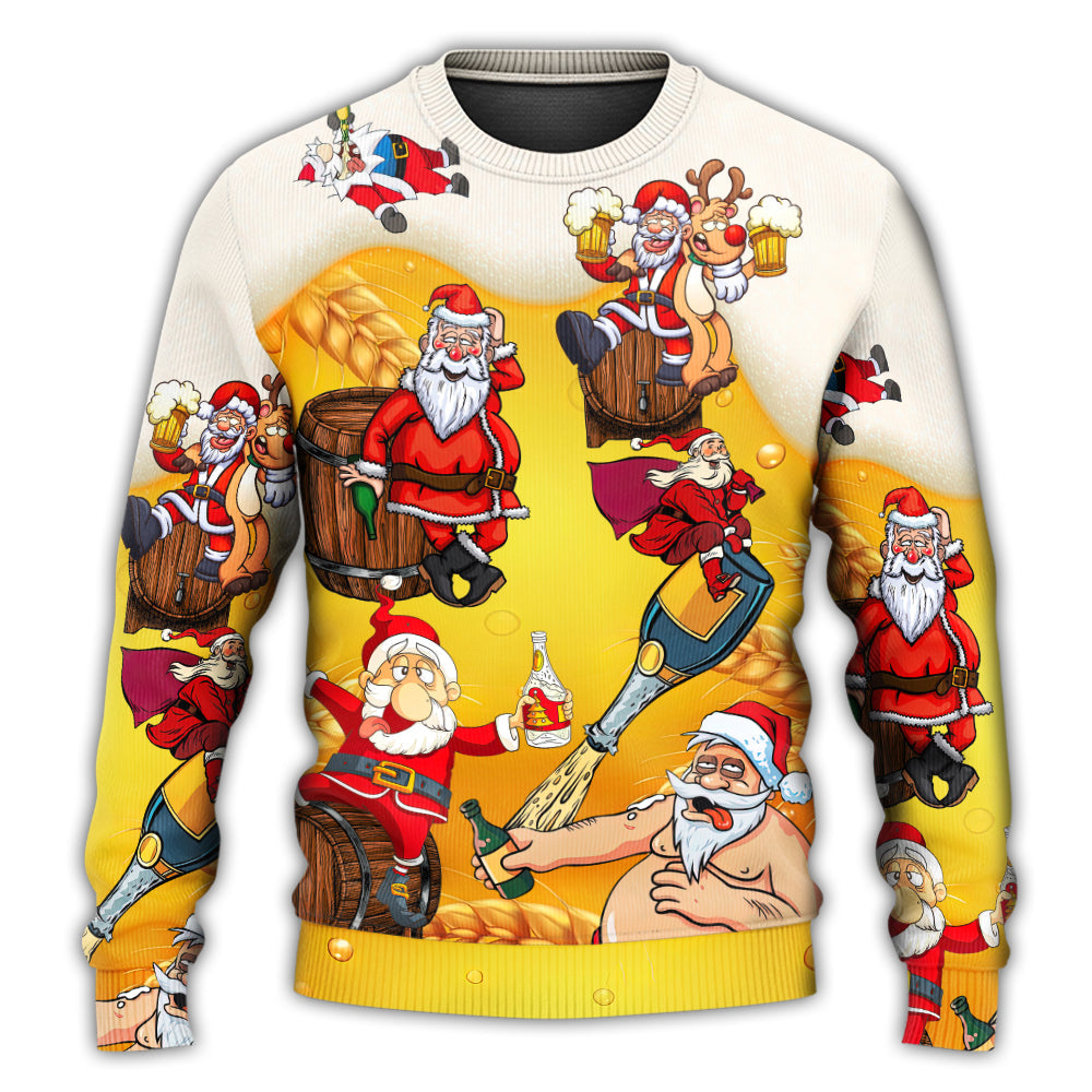 Christmas Santa Holiday Fun Sweater For Winter Celebrations Family Events And Relaxed Seasonal Styling