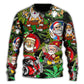 Christmas Hippie Santa Peace Sweater For Holiday Parties Family Gatherings And Seasonal Gift Giving