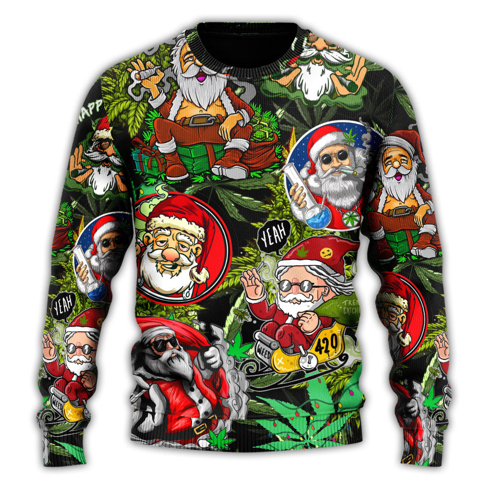 Christmas Hippie Santa Peace Sweater For Holiday Parties Family Gatherings And Seasonal Gift Giving