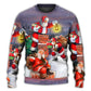 Christmas Having Fun With Santa Gift Sweater For Holiday Travel Winter Outings And Cheerful Gift Giving