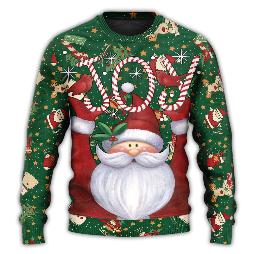 Christmas Santa Joyful Sweater For Winter Celebrations Family Events And Relaxed Seasonal Styling