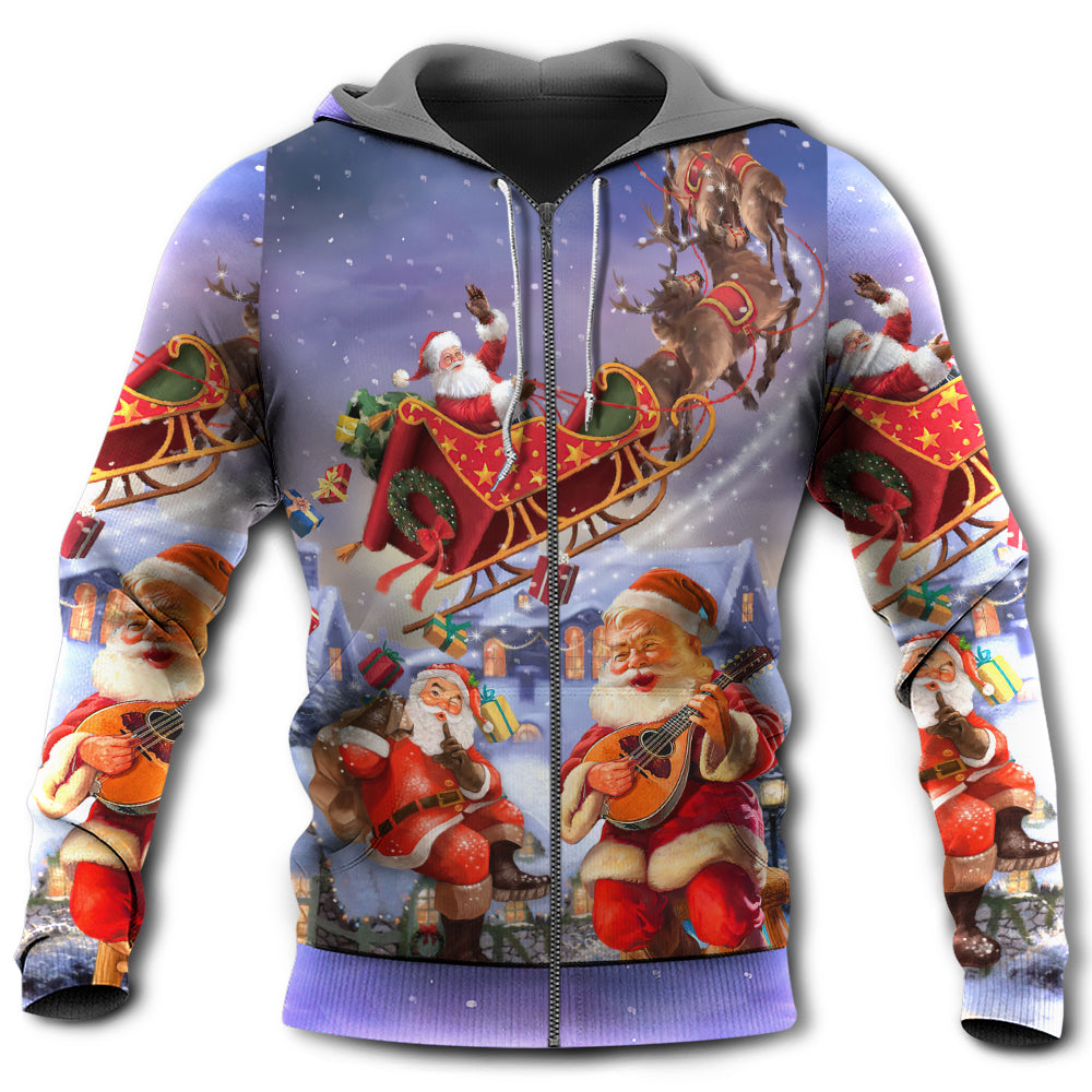 Funny Santa Hoodie For Christmas Gatherings Outdoor Trips And Relaxed Seasonal Style