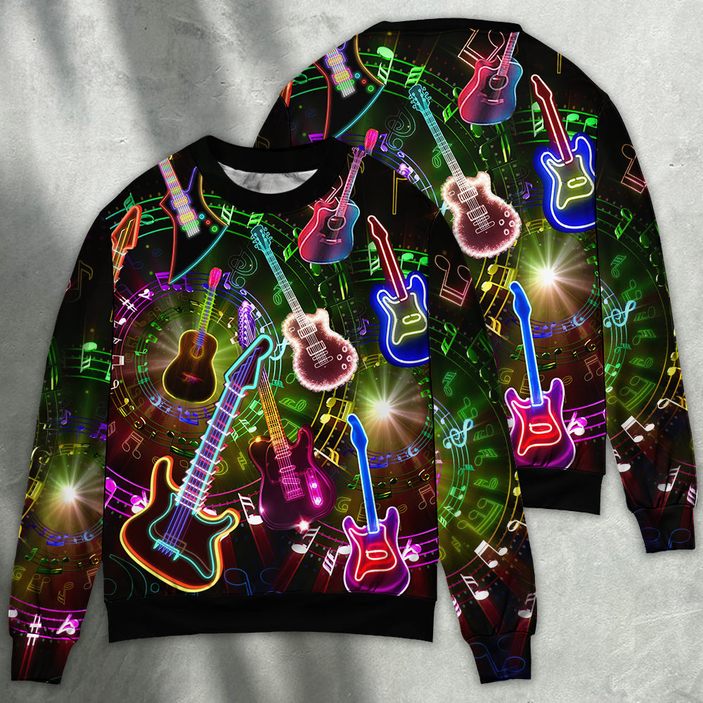 Guitar Music Enthusiast Sweater For Casual Wear Festivals Travel And Thoughtful Gifting