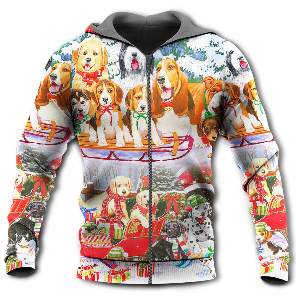 Dog Snowman Tree Christmas Hoodie For Holiday Gatherings Winter Travel And Seasonal Gifting