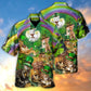 Irish Cat Patrick'S Hawaiian Shirt Creative Print View For Casual Outings
