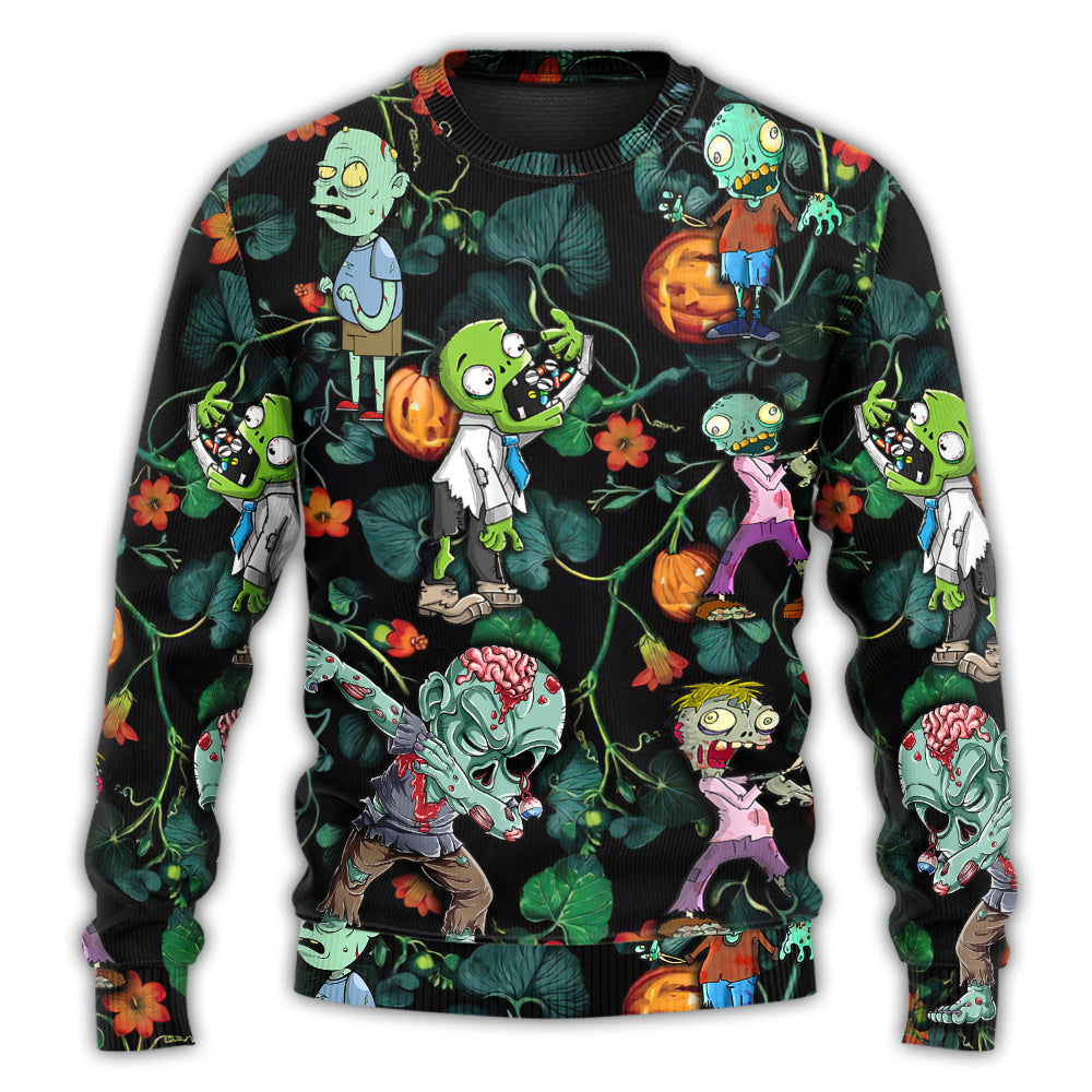 Halloween Tropical Pumpkin Fantasy Sweater For Alternative Outfits Seasonal Events And Everyday Comfort