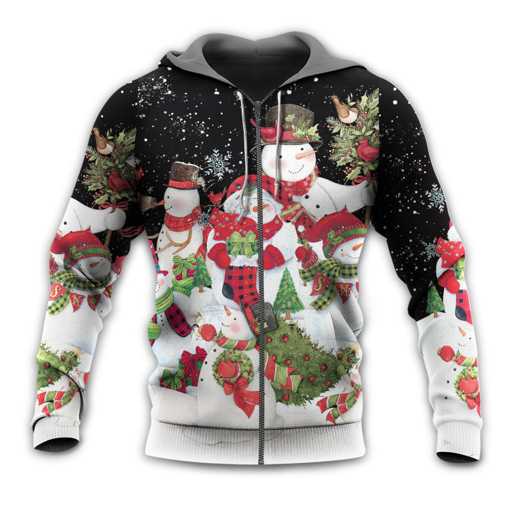 Cute Christmas Snowman Joy Cardinal Hoodie For Winter Streetwear Christmas Travel And Seasonal Home Gatherings