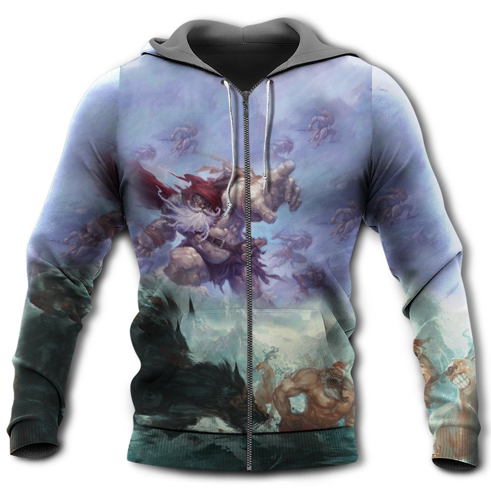 Fantasy Santa Battle Hoodie For Seasonal Parties Casual Wear And Thoughtful Holiday Gifts