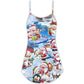 Santa And Snowman Holiday Village V-Neck Sleeveless Cami Dress For Summer Events And Comfortable Everyday Style