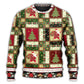 Christmas Santa And Fir Tree Sweater For Holiday Travel Winter Outings And Cheerful Gift Giving