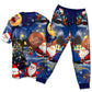 Santa And Christmas Gifts Short Sleeve Pajamas Set For Christmas Sleepwear And Family Lounging