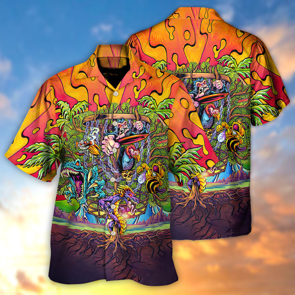 Tropical Coastal Disc Golf Activity Hawaiian Shirt Resort Outfit View For Island Holidays