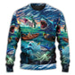 Fishing Shark Crazy Sweater For Weekend Trips And Relaxed Everyday Wear