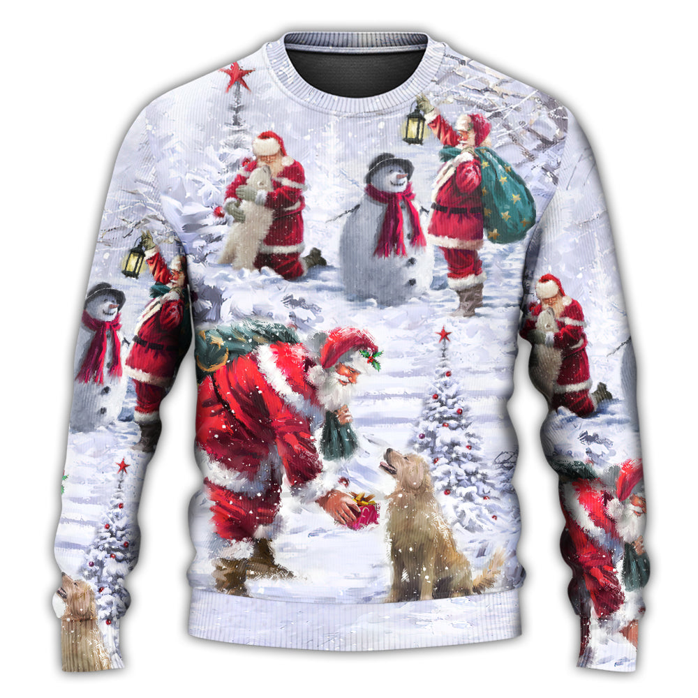 Christmas Santa Chilling With Friends Sweater For Festive Events Weekend Outings And Comfortable Winter Style