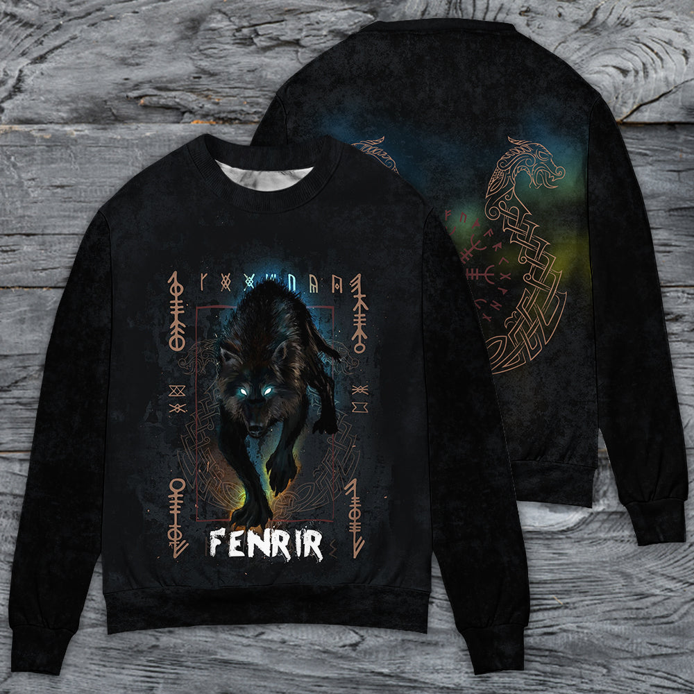 Viking Wolf Mythic Power Sweater For Outdoor Events Travel And Everyday Comfort