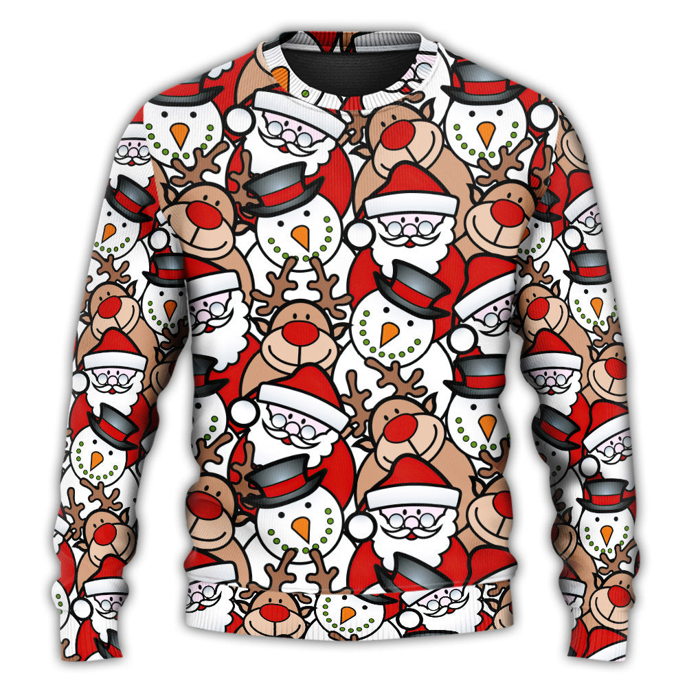 Christmas Cute Santa And Reindeer Sweater For Seasonal Parties Cozy Gatherings And Thoughtful Holiday Gifts