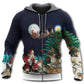 Christmas Santa Gift Night Hoodie For Festive Streetwear Winter Outings And Christmas Celebrations