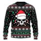 Christmas Skull Santa Hat Candy Sweater For Holiday Travel Winter Outings And Cheerful Gift Giving