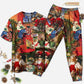 Santa Everyday Christmas Moments Short Sleeve Pajamas Set For Holiday Bedtime And Cozy Home Wear