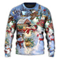 Christmas Snowman Happy Couple Sweater For Family Gatherings Winter Travel And Everyday Seasonal Comfort