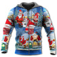 Funny Christmas Rebel Santa Beer Hoodie For Winter Streetwear Christmas Travel And Seasonal Home Gatherings