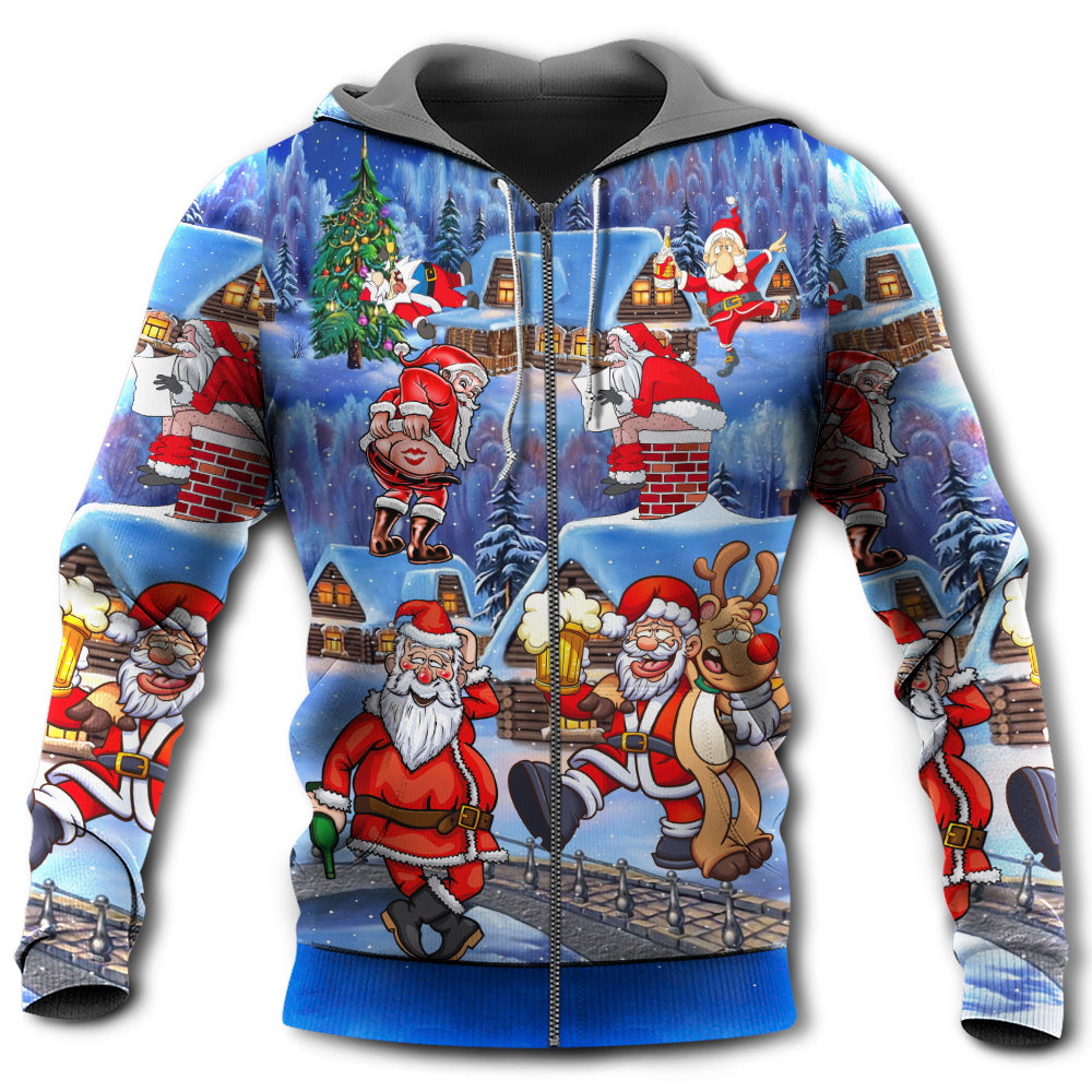 Christmas Santa Beer Joy Hoodie For Holiday Vacations Winter Events And Everyday Comfort