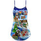 Christmas Cats Santa Love Gifts V-Neck Sleeveless Cami Dress For Festivals Travel And Relaxed Casual Summer Wear