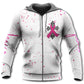 Pink Breast Cancer Awareness Ribbon Message Hoodie For Supportive Everyday Style Seasonal Events And Gifting