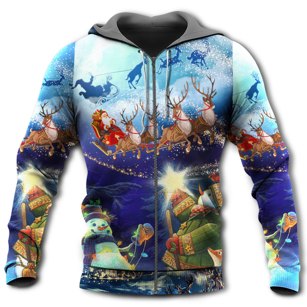 Christmas Reindeer Snowman Glow Hoodie For Festive Celebrations Seasonal Trips And Relaxed Winter Wear