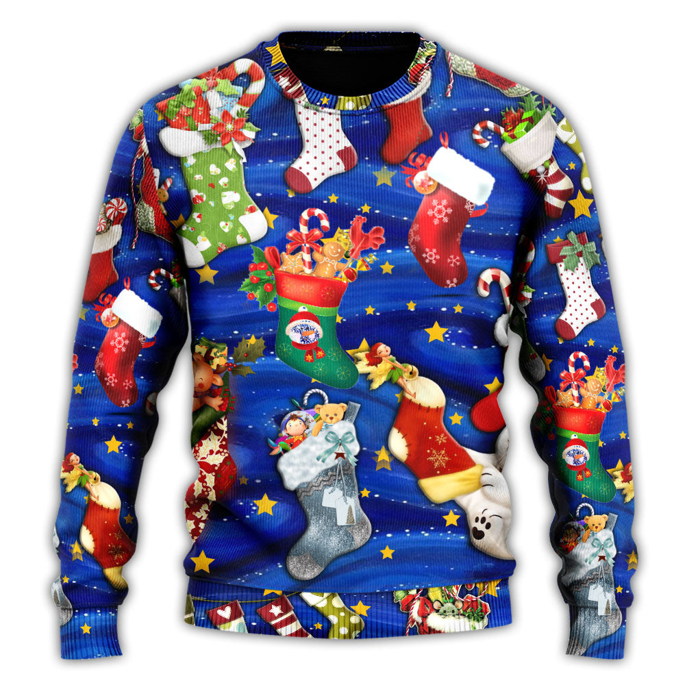 Christmas Socks Tree Seasons Of Joy Sweater For Holiday Parties Family Gatherings And Seasonal Gift Giving