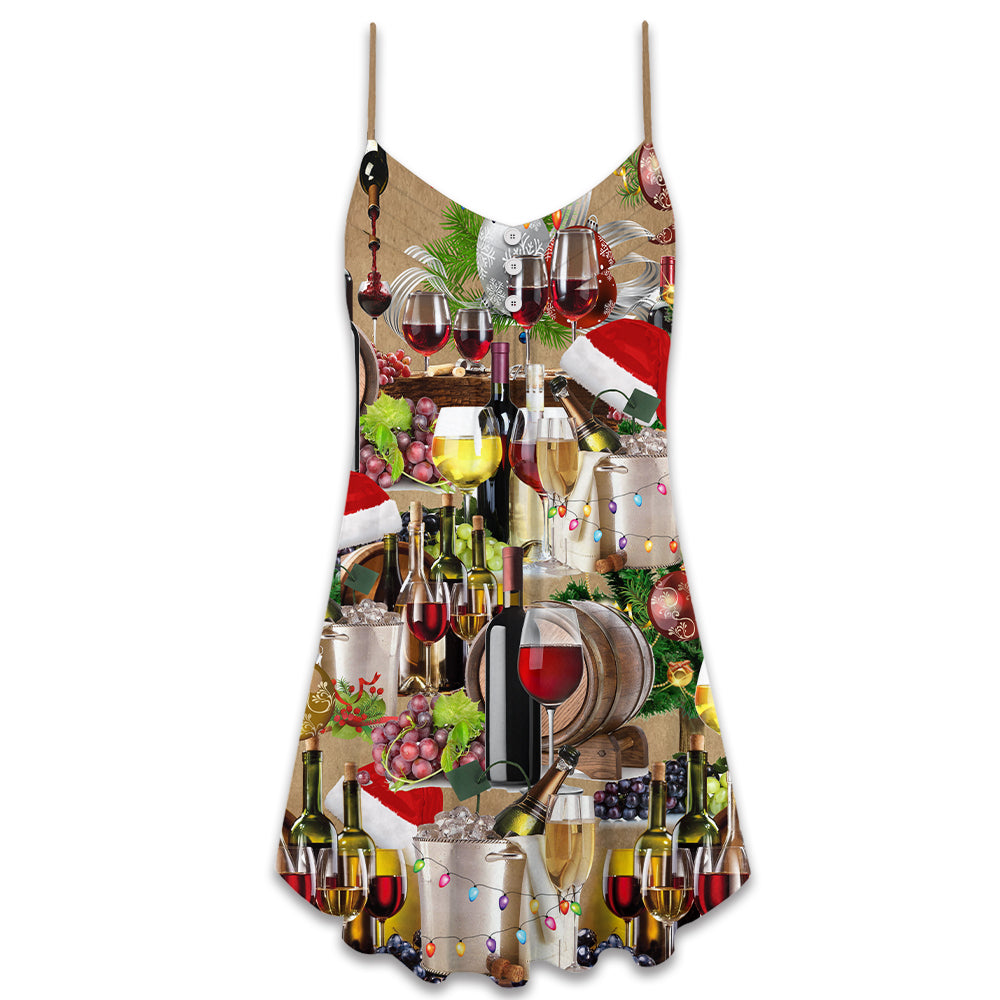 Celebration For A Christmas Night V-Neck Sleeveless Cami Dress For Summer Events And Comfortable Everyday Style