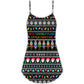 Cozy Little Christmas V-Neck Sleeveless Cami Dress For Holiday Celebrations Vacations And Cheerful Casual Wear