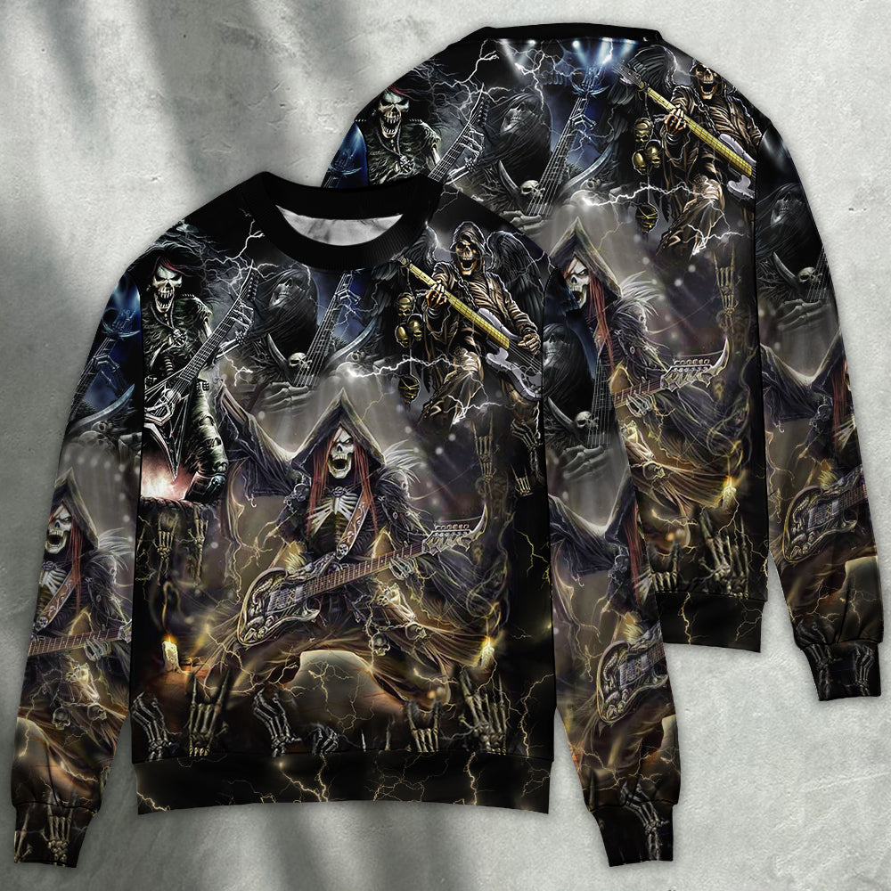 Guitar Music Free Spirit Sweater For Casual Gatherings Weekend Trips And Thoughtful Gifts