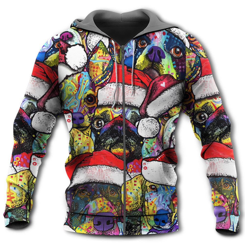 Colorful Christmas Dog Love Hoodie For Festive Family Moments Winter Wear And Holiday Gift Ideas