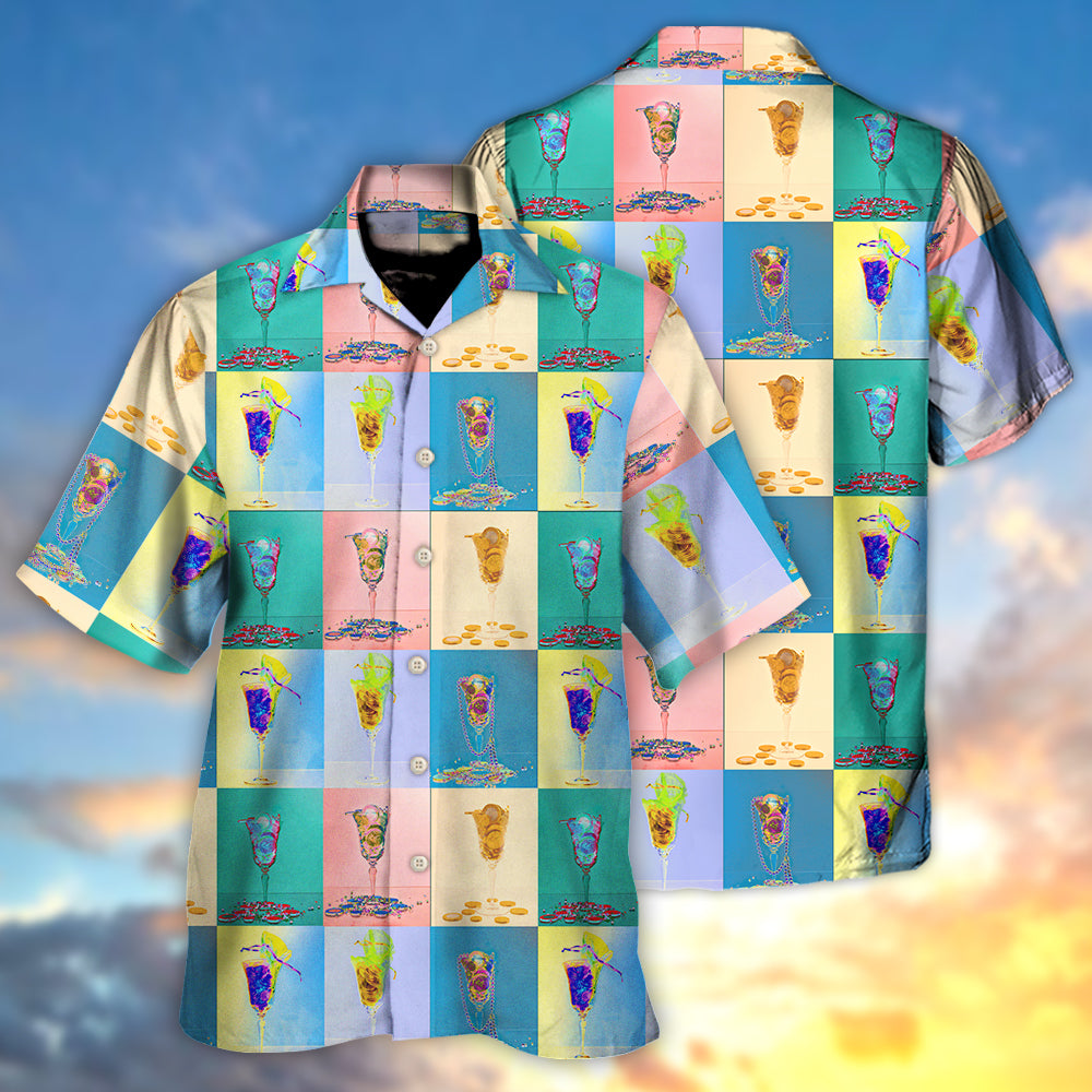 Cocktail Classy Night Hawaiian Shirt For Summer Vacation And Beach Travel