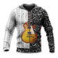 Black White Bass Guitar Musician Hoodie For River Adventures Outdoor Events And Everyday Style