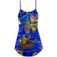 Christmas Fishing Lover Happy Holiday V-Neck Sleeveless Cami Dress For Vacations And Casual Warm Weather Wear