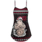 Christmas Tattoo Santa Funny V-Neck Sleeveless Cami Dress For Festive Events And Casual Summer Styling