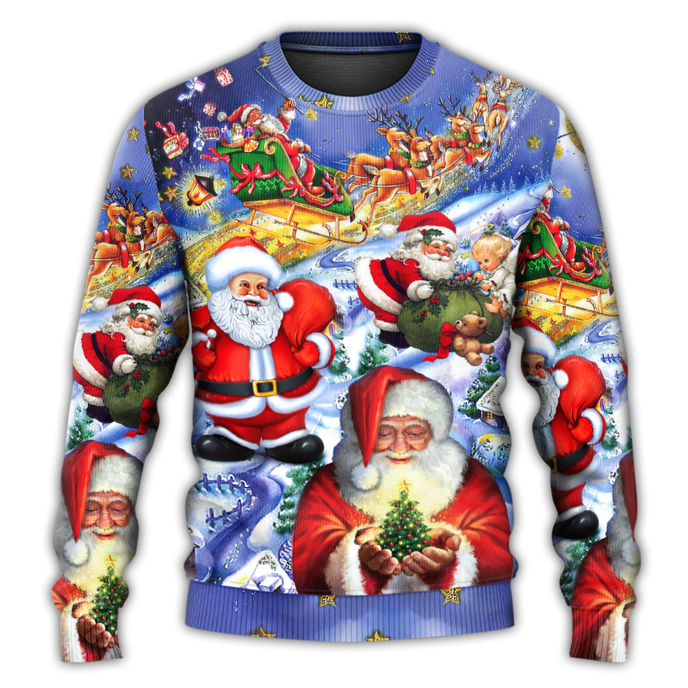 Christmas Funny Santa Happy Xmas Is Coming Sweater For Holiday Parties Family Gatherings And Seasonal Gift Giving