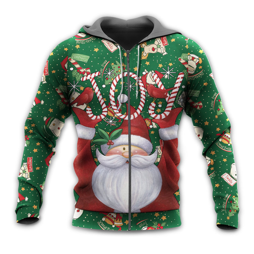 Christmas Santa Lover Joy Hoodie For Winter Streetwear Christmas Travel And Seasonal Home Gatherings