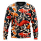 Colorful Koi Fish Swimming Sweater For Seaside Adventures Outdoor Events And Relaxed Daily Style