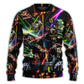 Christmas Tree Neon Snowman Sweater For Winter Parties Seasonal Adventures And Relaxed Everyday Styling